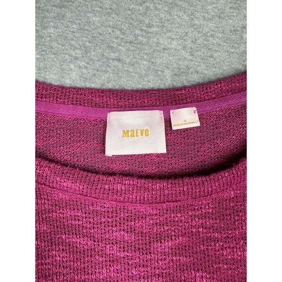 Anthropologie Maeve Pink Loose Knit Top Size Small Sweater - Picture 3 of 6